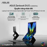 Laptop Asus ZenBook Duo UX8407AA-SN439WS (Intel Core Ultra X7 Processor 358H | 32GB | 512GB | Intel Arc | 14 inch 3K OLED | Cảm ứng | Win 11 | Office | Xám)